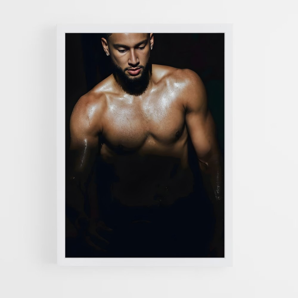 Poster L'Homme Sans Chemise – affiche Basketball (vue 3)